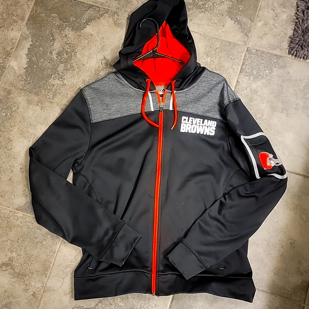 Majestic Browns zip up hoodie